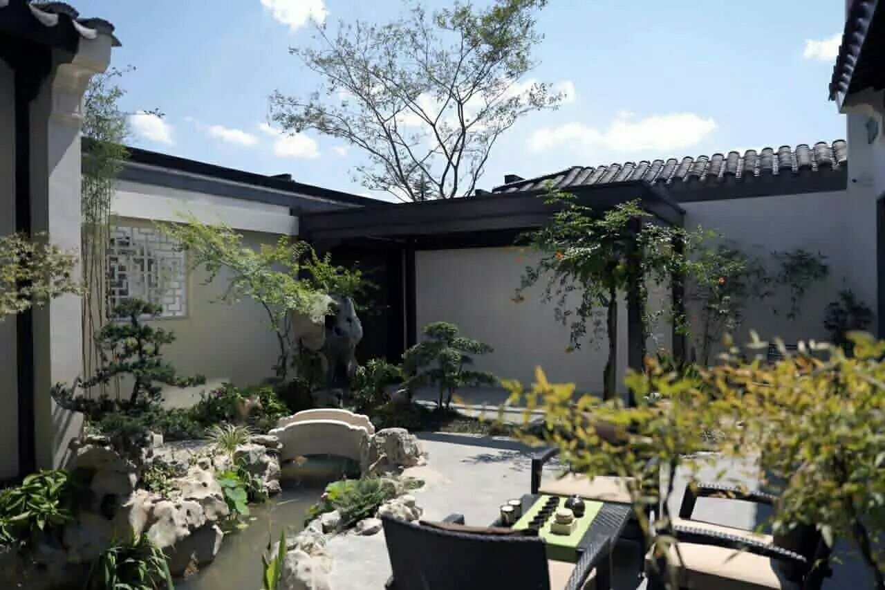 西安農(nóng)村庭院銅門，農(nóng)村中式院子