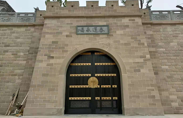 榆林農(nóng)村庭院銅門，超大圍墻院子銅大門